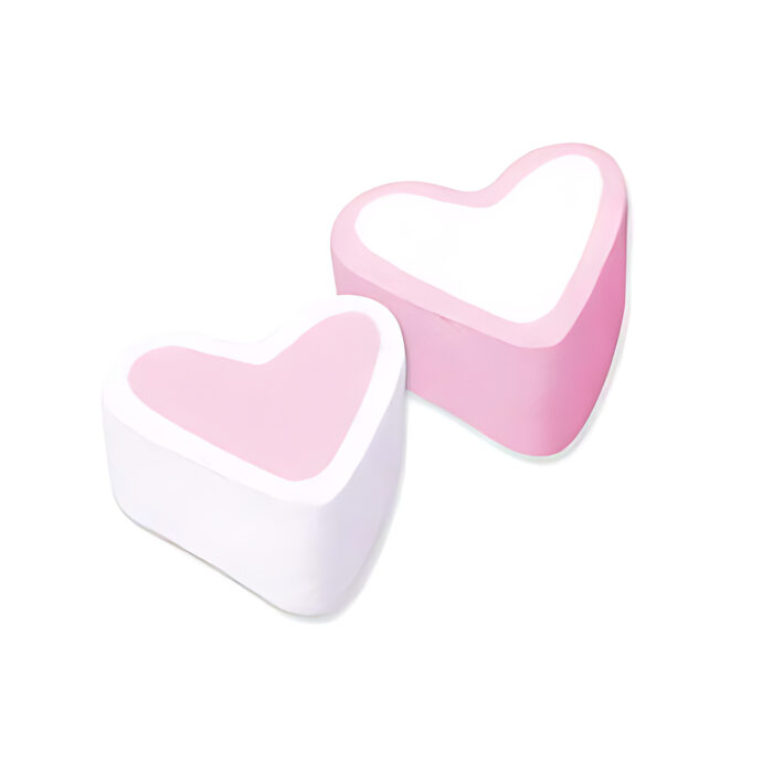 Ζαχαρωτά Marshmallows Καρδιά Ρόζ/Λευκή (1Kg)