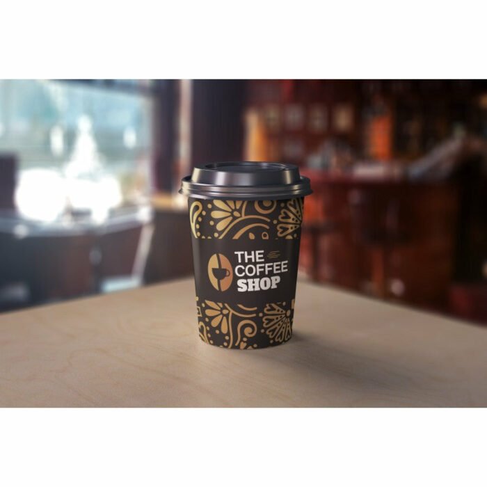 Ποτήρι χάρτινο “σχέδιο coffee shop” 12oz χωρίς καπάκι (50 τεμάχια)
