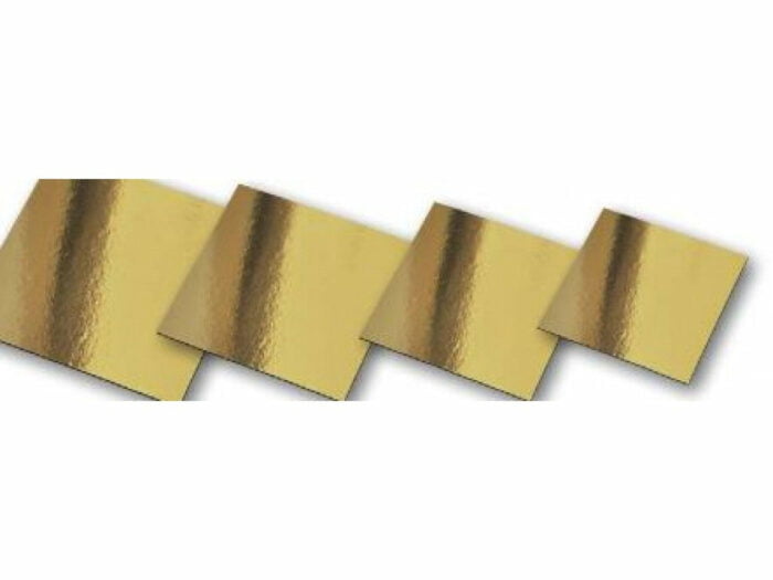 Δίσκος ζαχαροπλαστικής δύο όψεων τετράγωνος 30×30 (Χρυσό και Μαύρο)