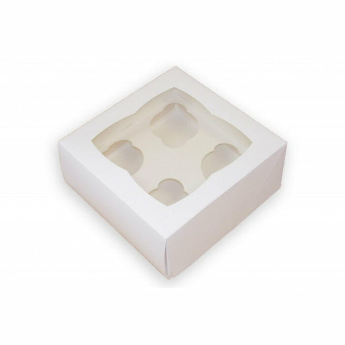 Κουτί cupcake (4 θέσεις) 17x17x7.5cm