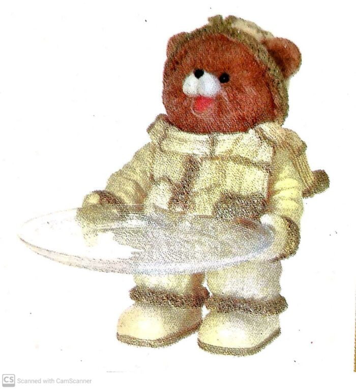 Αρκούδος χριστουγιεννιάτικος με πιάτο μεγάλος