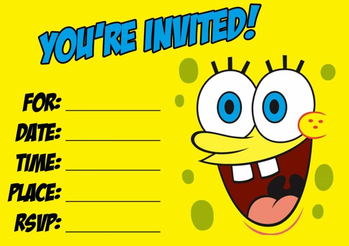 Προσκλήσεις bob sponge + φάκελος