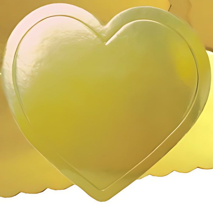 Δίσκος ζαχαροπλαστικής δύο όψεων καρδιά no28 (Χρυσό και Μαύρο)