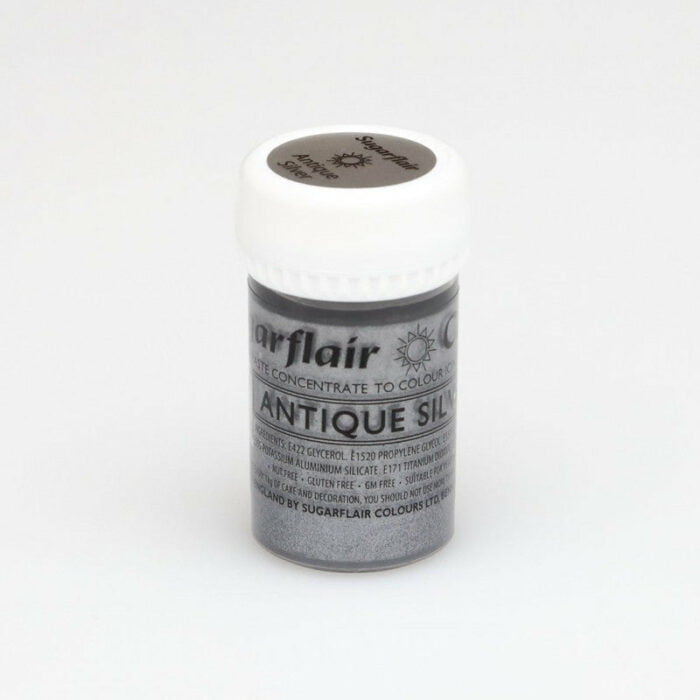 Πάστα χρώμα sugarflair ασημί σκούρο (25gr)