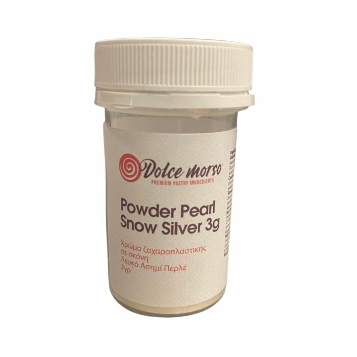 Χρώμα σκόνη λευκό pearl snow silver 3γρ Dolce Morso