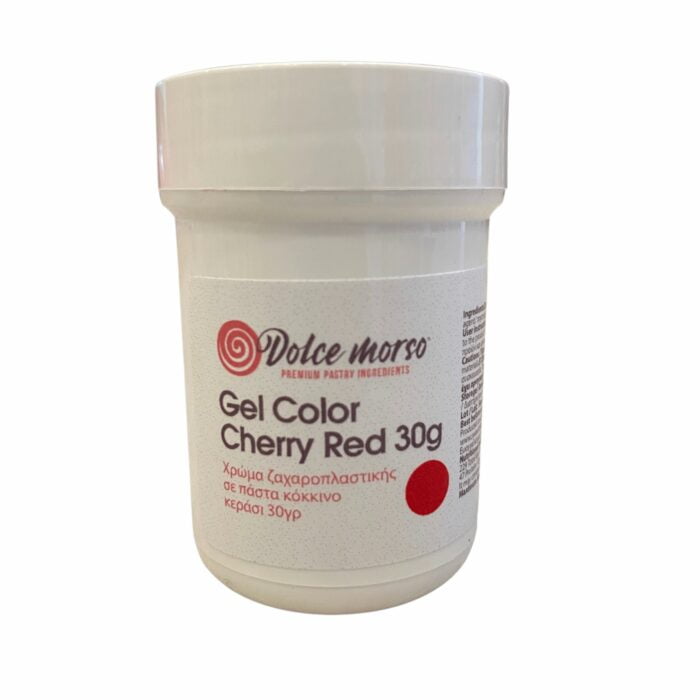 Χρώμα σε πάστα κόκκινο cherry 30γρ Dolce Morso