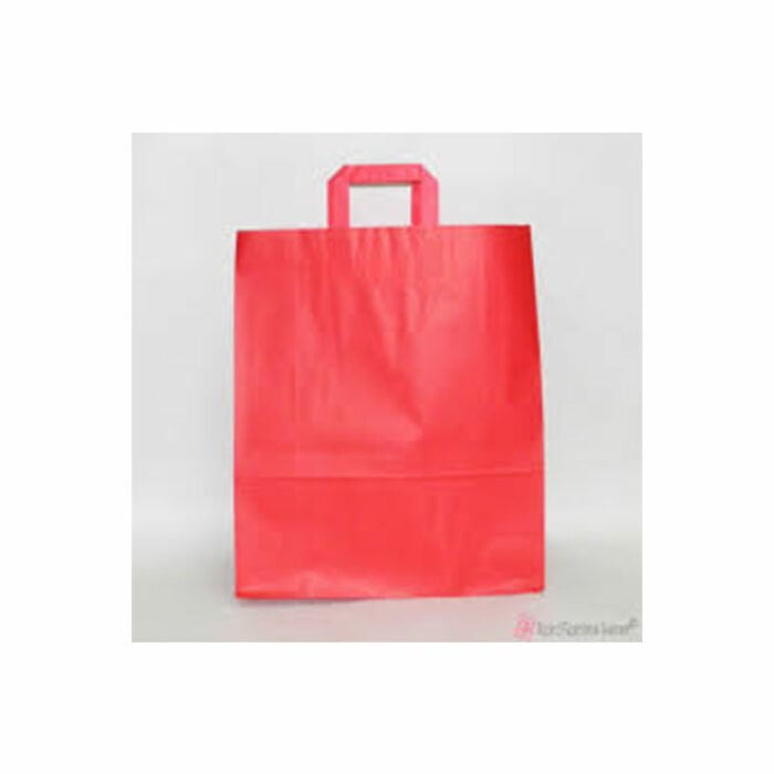 Σακούλα - Τσάντα Κόκκινη Με Πλακέ Λαβή (25x18x8cm)