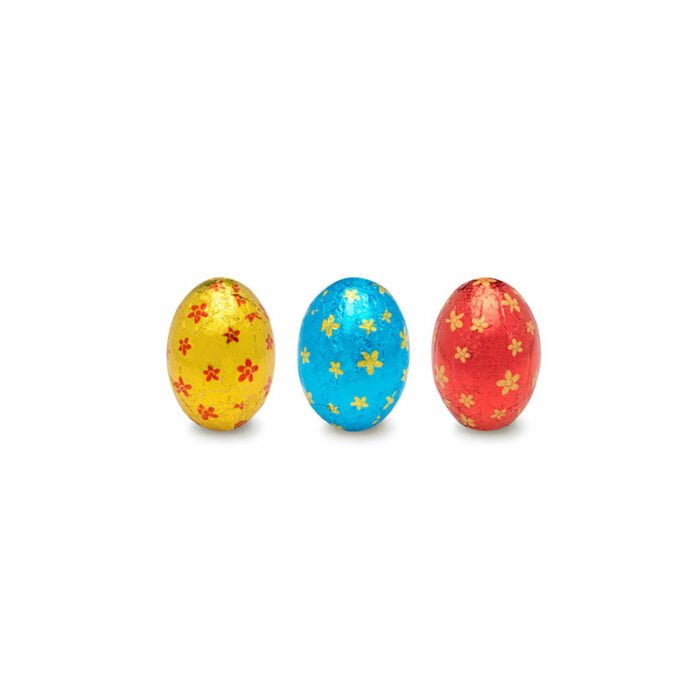 Σοκολατένια Αυγά Με Χρωματιστό Περιτύλιγμα Με Αστεράκι (200gr)