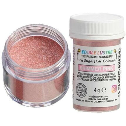Σκόνη Χρώμα Sugarflair Μεταλλικό Ροζ (Shimmer Pink) 4g