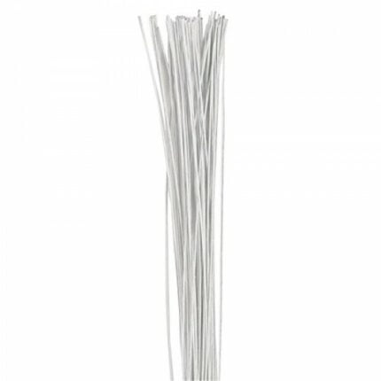Σύρμα Για Λουλούδια 24g (0.61mm) Λευκό x50 40cm
