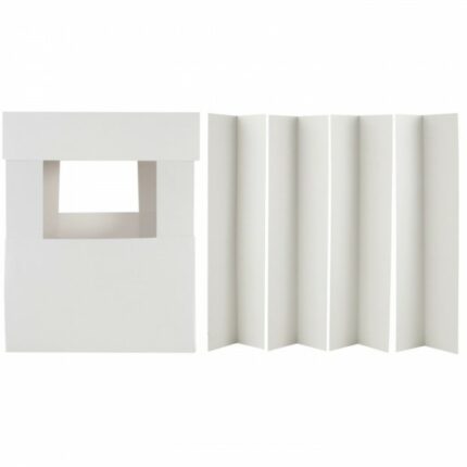 Προέκταση Γωνιακή για Κουτί Τούρτας Λευκή 30cm x4