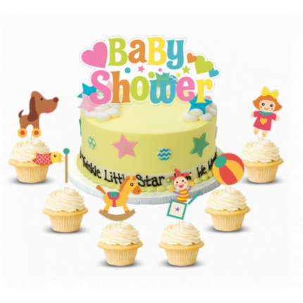 Διακοσμητικά Πικ Σετ Baby Shower πλ. x7 50x80mm & 110x130mm