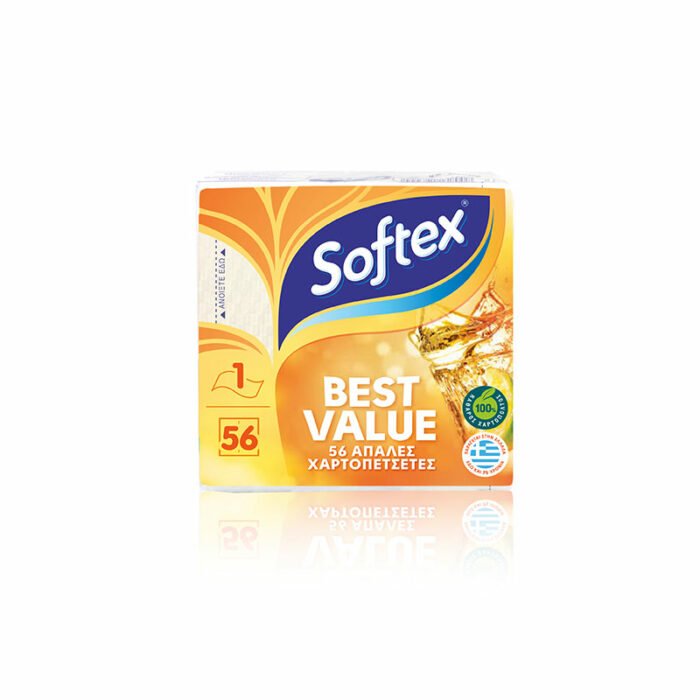 Χαρτοπετσέτες Softex Best Value (56 τεμάχια)