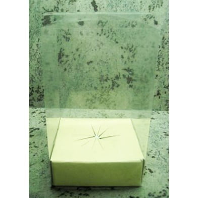 Κουτί PΕΤ Διάφανο Gelatin Παραλληλόγραμμο με χάρτινη βάση αυγού 18xY25 κατ/λο για Αυγό Πασχαλινό 400-500γρ.