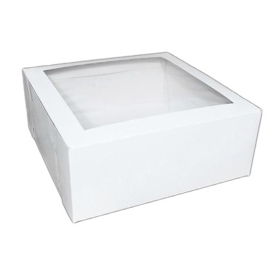 Λευκό Κουτί Τούρτας με παράθυρο 25εκ.x Υ10