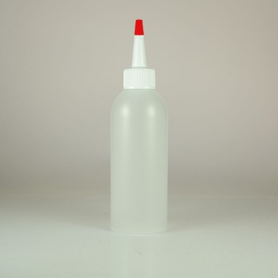 Πλαστικό Μπουκάλι με μύτη για γλάσο και άλλες χρήσεις 150ml Κόκκινο καπάκι