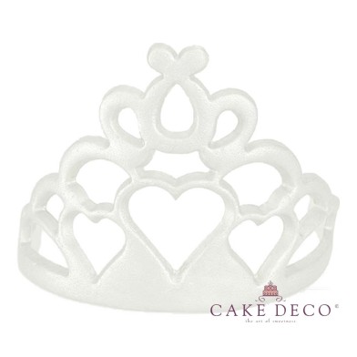 Λευκό Στέμμα με καρδιές από την Cake Deco